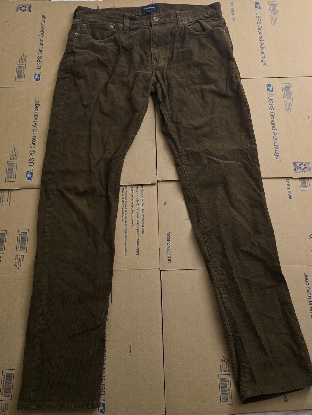 J. Crew 484 Slim-fit pant in corduroy, 34 X 34, Brown